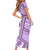 Hawaii Quilt Family Matching Short Sleeve Bodycon Dress and Hawaiian Shirt Kakau Polynesian Pattern Lilac Version LT01 - Polynesian Pride