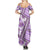 Hawaii Quilt Family Matching Summer Maxi Dress and Hawaiian Shirt Kakau Polynesian Pattern Lilac Version LT01 - Polynesian Pride