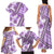 Hawaii Quilt Family Matching Tank Maxi Dress and Hawaiian Shirt Kakau Polynesian Pattern Lilac Version LT01 - Polynesian Pride