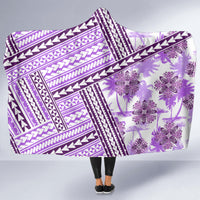 Hawaii Quilt Hooded Blanket Kakau Polynesian Pattern Lilac Version LT01 - Polynesian Pride
