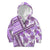 Hawaii Quilt Kid Hoodie Kakau Polynesian Pattern Lilac Version LT01 Zip Hoodie Purple - Polynesian Pride