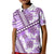 Hawaii Quilt Kid Polo Shirt Kakau Polynesian Pattern Lilac Version LT01 Kid Purple - Polynesian Pride