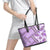 Hawaii Quilt Leather Tote Bag Kakau Polynesian Pattern Lilac Version LT01 - Polynesian Pride