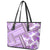 Hawaii Quilt Leather Tote Bag Kakau Polynesian Pattern Lilac Version LT01 - Polynesian Pride