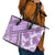 Hawaii Quilt Leather Tote Bag Kakau Polynesian Pattern Lilac Version LT01 - Polynesian Pride