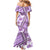 Hawaii Quilt Mermaid Dress Kakau Polynesian Pattern Lilac Version LT01 - Polynesian Pride