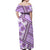 Hawaii Quilt Off Shoulder Maxi Dress Kakau Polynesian Pattern Lilac Version LT01 - Polynesian Pride