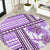 Hawaii Quilt Round Carpet Kakau Polynesian Pattern Lilac Version LT01 Purple - Polynesian Pride