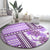 Hawaii Quilt Round Carpet Kakau Polynesian Pattern Lilac Version LT01 - Polynesian Pride