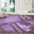 Hawaii Quilt Round Carpet Kakau Polynesian Pattern Lilac Version LT01 - Polynesian Pride