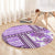 Hawaii Quilt Round Carpet Kakau Polynesian Pattern Lilac Version LT01 - Polynesian Pride