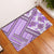 Hawaii Quilt Rubber Doormat Kakau Polynesian Pattern Lilac Version LT01 Purple - Polynesian Pride