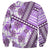 Hawaii Quilt Sweatshirt Kakau Polynesian Pattern Lilac Version LT01 - Polynesian Pride