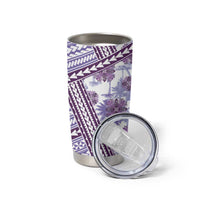 Hawaii Quilt Tumbler Cup Kakau Polynesian Pattern Lilac Version