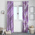 Hawaii Quilt Window Curtain Kakau Polynesian Pattern Lilac Version LT01 - Polynesian Pride