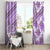 Hawaii Quilt Window Curtain Kakau Polynesian Pattern Lilac Version LT01 - Polynesian Pride