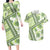 Hawaii Quilt Couples Matching Long Sleeve Bodycon Dress and Hawaiian Shirt Kakau Polynesian Pattern Olive Green Version LT01 Green - Polynesian Pride