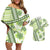 Hawaii Quilt Couples Matching Off Shoulder Short Dress and Hawaiian Shirt Kakau Polynesian Pattern Olive Green Version LT01 Green - Polynesian Pride