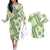 Hawaii Quilt Couples Matching Off The Shoulder Long Sleeve Dress and Hawaiian Shirt Kakau Polynesian Pattern Olive Green Version LT01 Green - Polynesian Pride