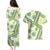 Hawaii Quilt Couples Matching Puletasi Dress and Hawaiian Shirt Kakau Polynesian Pattern Olive Green Version LT01 - Polynesian Pride