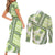 Hawaii Quilt Couples Matching Short Sleeve Bodycon Dress and Long Sleeve Button Shirt Kakau Polynesian Pattern Olive Green Version LT01 - Polynesian Pride
