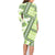 Hawaii Quilt Family Matching Long Sleeve Bodycon Dress and Hawaiian Shirt Kakau Polynesian Pattern Olive Green Version LT01 - Polynesian Pride