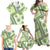 Hawaii Quilt Family Matching Off Shoulder Maxi Dress and Hawaiian Shirt Kakau Polynesian Pattern Olive Green Version LT01 - Polynesian Pride