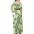 Hawaii Quilt Off Shoulder Maxi Dress Kakau Polynesian Pattern Olive Green Version LT01 - Polynesian Pride