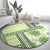 Hawaii Quilt Round Carpet Kakau Polynesian Pattern Olive Green Version LT01 - Polynesian Pride