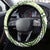 Hawaii Quilt Steering Wheel Cover Kakau Polynesian Pattern Olive Green Version