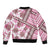 Hawaii Quilt Bomber Jacket Kakau Polynesian Pattern Mauve Pink Version LT01 - Polynesian Pride