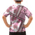 Hawaii Quilt Family Matching Mermaid Dress and Hawaiian Shirt Kakau Polynesian Pattern Mauve Pink Version LT01 - Polynesian Pride