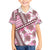 Hawaii Quilt Family Matching Off Shoulder Short Dress and Hawaiian Shirt Kakau Polynesian Pattern Mauve Pink Version LT01 Son's Shirt Pink - Polynesian Pride