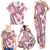 Hawaii Quilt Family Matching Tank Maxi Dress and Hawaiian Shirt Kakau Polynesian Pattern Mauve Pink Version LT01 - Polynesian Pride