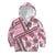 Hawaii Quilt Kid Hoodie Kakau Polynesian Pattern Mauve Pink Version LT01 Zip Hoodie Pink - Polynesian Pride