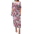 Hawaii Quilt Puletasi Kakau Polynesian Pattern Mauve Pink Version LT01 Long Dress Pink - Polynesian Pride