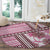 Hawaii Quilt Round Carpet Kakau Polynesian Pattern Mauve Pink Version LT01 - Polynesian Pride