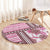 Hawaii Quilt Round Carpet Kakau Polynesian Pattern Mauve Pink Version LT01 - Polynesian Pride