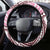 Hawaii Quilt Steering Wheel Cover Kakau Polynesian Pattern Mauve Pink Version