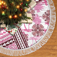 Hawaii Quilt Tree Skirt Kakau Polynesian Pattern Mauve Pink Version LT01 - Polynesian Pride