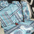 Hawaii Quilt Back Car Seat Cover Kakau Polynesian Pattern Sky Blue Version LT01