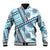 Hawaii Quilt Baseball Jacket Kakau Polynesian Pattern Sky Blue Version LT01 Unisex Blue - Polynesian Pride