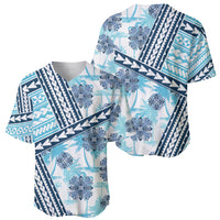 Hawaii Quilt Baseball Jersey Kakau Polynesian Pattern Sky Blue Version LT01 - Polynesian Pride