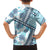 Hawaii Quilt Family Matching Long Sleeve Bodycon Dress and Hawaiian Shirt Kakau Polynesian Pattern Sky Blue Version LT01 - Polynesian Pride