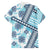 Hawaii Quilt Family Matching Puletasi Dress and Hawaiian Shirt Kakau Polynesian Pattern Sky Blue Version LT01 - Polynesian Pride