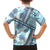 Hawaii Quilt Family Matching Short Sleeve Bodycon Dress and Hawaiian Shirt Kakau Polynesian Pattern Sky Blue Version LT01 - Polynesian Pride