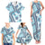 Hawaii Quilt Family Matching Tank Maxi Dress and Hawaiian Shirt Kakau Polynesian Pattern Sky Blue Version LT01 - Polynesian Pride