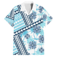 Hawaii Quilt Hawaiian Shirt Kakau Polynesian Pattern Sky Blue Version LT01 Blue - Polynesian Pride