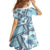 Hawaii Quilt Kid Short Sleeve Dress Kakau Polynesian Pattern Sky Blue Version LT01 - Polynesian Pride