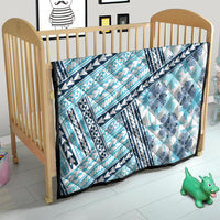 Hawaii Quilt Quilt Kakau Polynesian Pattern Sky Blue Version LT01 - Polynesian Pride